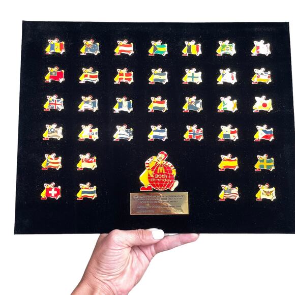McDonalds 30th Birthday Commemorative Pin Set Vintage 1985 World Flags READ - Picture 3 of 16